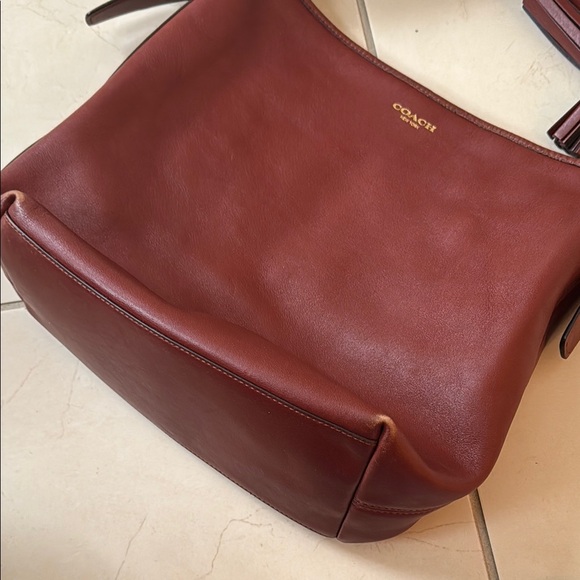 Coach Leather Shoulder Bag in Deep Red/Burgundy - Picture 6 of 6